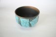 Photo6: Kutani matcha chawan Japanese tea ceremony bowl ippuku blue ginsai