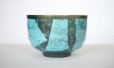 Photo1: Kutani matcha chawan Japanese tea ceremony bowl ippuku blue ginsai (1)