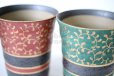 Photo3: Kutani porcelain Japanese Bar Mugs M3 Kin-karakusa gold green red set of 2