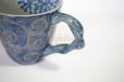 Photo5: Arita porcelain Japanese tea mug cup Karakusa blue 350ml (5)