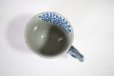 Photo6: Arita porcelain Japanese tea mug cup Karakusa blue 350ml
