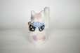 Photo7: Maneki Neko Japanese Lucky Cat Kutani Porcelain flower pink-purple H14cm