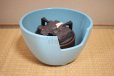 Photo1: Electric charcoal Japanese tea ceremony blue seiji pottery benibachiburo (1)