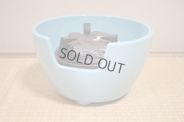 Photo5: Electric charcoal Japanese tea ceremony blue seiji pottery benibachiburo