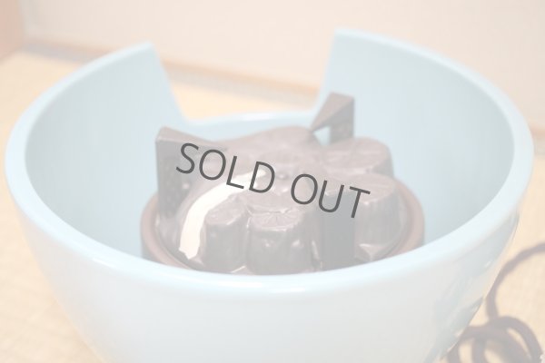Photo3: Electric charcoal Japanese tea ceremony blue seiji pottery benibachiburo