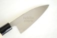 Photo6: Left Hand Okeya Yasuki white-2 steel Japanese Small Deba hammered Knife 105mm