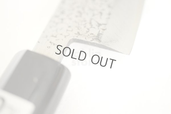 Photo10: Okeya Yasuki white-2 steel Japanese Wa Petty hammered Knife single edged