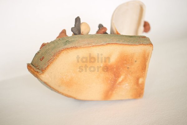 Photo4: Shigaraki pottery Japanese doll Seven Deities of Good Fortune H125mm