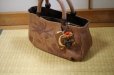 Photo11: Japanese dyeing Kakishibu persimmon tannin TOTE hand bag handmade wagara brown