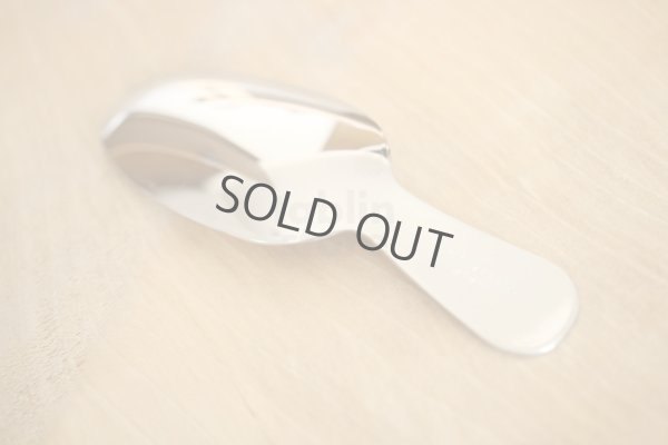 Photo3: Japanese green tea leaves spoon ellipse stainless 9.5cm