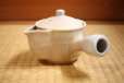 Photo10: Hagi yaki ware Japanese tea pot cups set Himec with stainless tea strainer 340ml