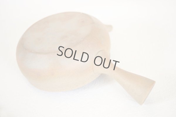 Photo7: Tokoname Japanese tea pot Gyokko pottery tea strainer flat shape yakishime 250ml