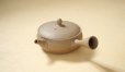 Photo3: Tokoname Japanese tea pot Gyokko pottery tea strainer flat shape yakishime 240ml