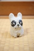 Photo1: French Bulldog Shigaraki pottery Japanese doll H8cm (1)