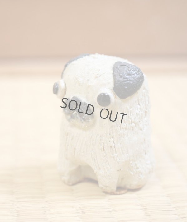 Photo3: pug dog Shigaraki pottery Japanese doll H6cm