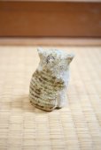 Photo9: sit cat neko Shigaraki pottery Japanese doll S H7.5cm