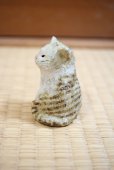 Photo8: sit cat neko Shigaraki pottery Japanese doll S H7.5cm