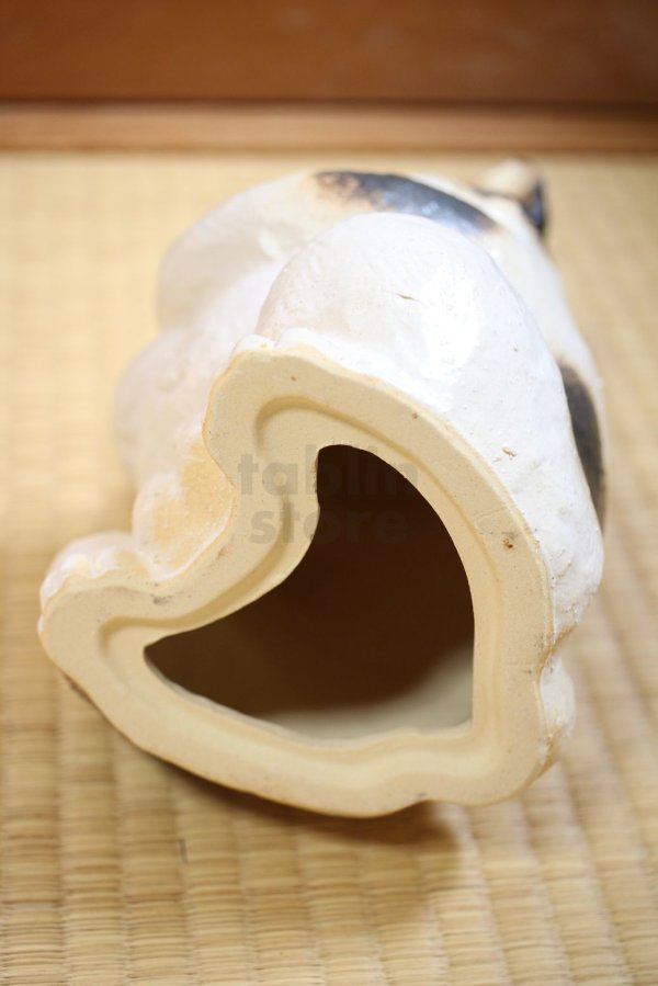 Photo6: Shigaraki Japanese pottery figurine Boss cat H 22.5 cm 