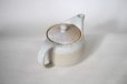 Photo5: Hagi yaki ware Japanese tea pot Hamon with stainless tea strainer 400ml