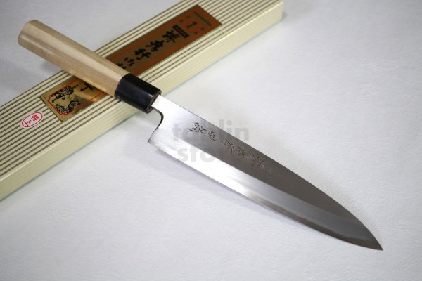 Photo1: SAKAI TAKAYUKI Japanese knife Tokujou Yasuki white-2 steel Mioroshi Deba variety of sizes