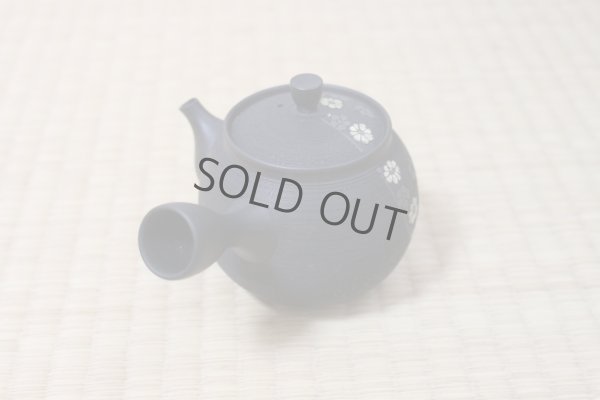 Photo3: Tokoname Japanese tea pot kyusu Komatsu ceramic tea strainer round flower 280ml
