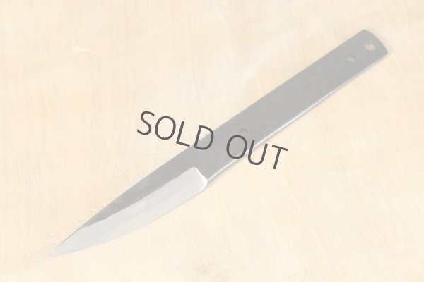 Photo8: Shokei blank blade Kurouchi white 2 steel Hanmaru Tanto Fixed Blade Knife 70mm