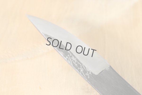 Photo6: Shokei blank blade Kurouchi white 2 steel Hanmaru Tanto Fixed Blade Knife 70mm