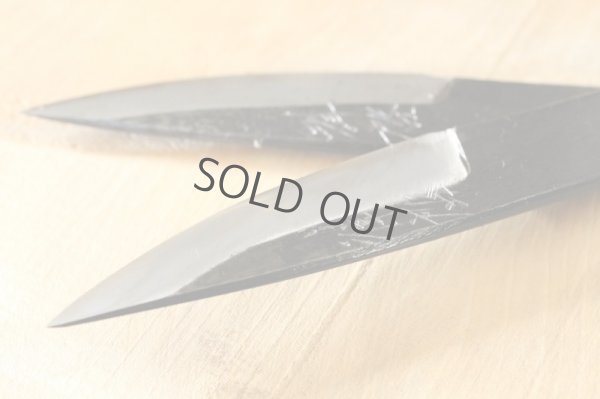 Photo11: Shokei blank blade Kurouchi white 2 steel Hanmaru Tanto Fixed Blade Knife 70mm