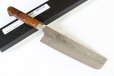 Photo10: Sakai Takayuki Damascus 33 Layer Desert Ironwood Sugihara Handle Nakiri knife 160mm
