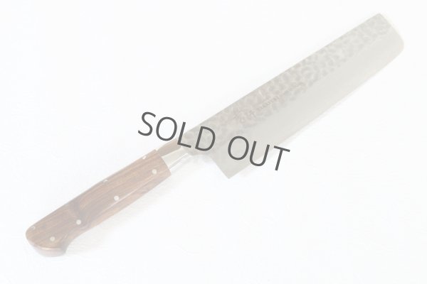 Photo9: Sakai Takayuki Damascus 33 Layer Desert Ironwood Sugihara Handle Nakiri knife 160mm