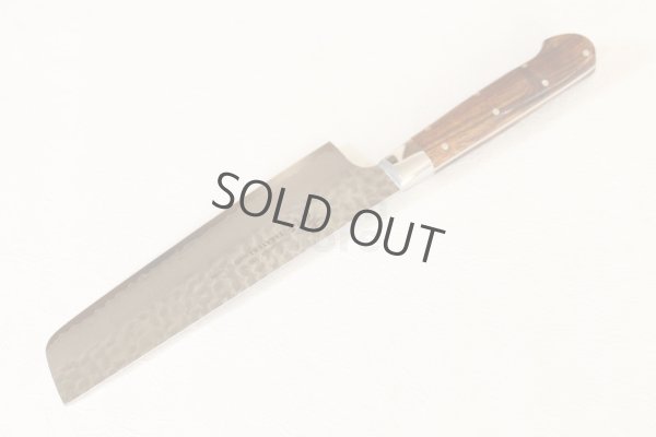 Photo3: Sakai Takayuki Damascus 33 Layer Desert Ironwood Sugihara Handle Nakiri knife 160mm