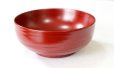 Photo1: Japanese Echizen Urushi lacquer matcha tea soup bowl hira jinoko shu red D130mm (1)