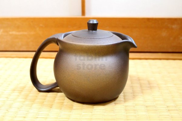 Photo1: Shikou tea pot Japanese Fujiso pottery banko Yakishime 450 ml