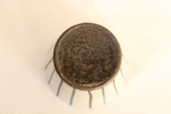 Photo4: Shigaraki Japanese pottery sake cup tumbler tsuchi togusa blue line 320ml