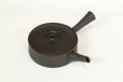 Photo10: Tokoname Japanese tea pot Sekiryu pottery tea strainer flat shape shudei black 150ml