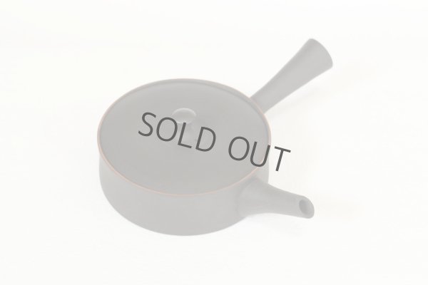 Photo10: Tokoname Japanese tea pot Sekiryu pottery tea strainer flat shape shudei black 150ml