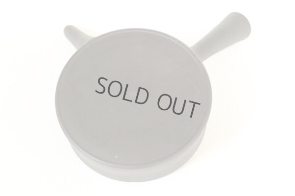 Photo6: Tokoname Japanese tea pot Sekiryu pottery tea strainer flat shape shudei black 150ml