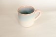 Photo11: Hagi Japanese pottery mug coffee cup mint pink-light-blue gradation set of 2