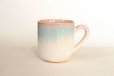 Photo10: Hagi Japanese pottery mug coffee cup mint pink-light-blue gradation set of 2