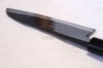 Photo5: Takayuki Iwai Blue 2 steel Ibuki Kurouchi black hammered finish Santoku knife 170mm (5)