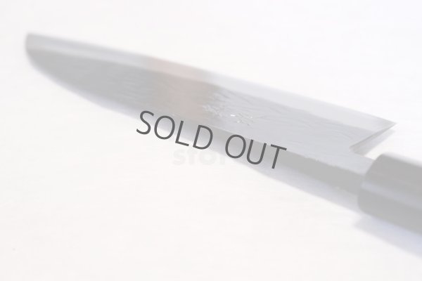 Photo5: Takayuki Iwai Blue 2 steel Ibuki Kurouchi black hammered finish Santoku knife 170mm