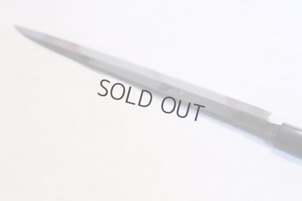 Photo6: Takayuki Iwai Blue 2 steel Ibuki Kurouchi black finish Sashimi Yanagiba knife 270mm