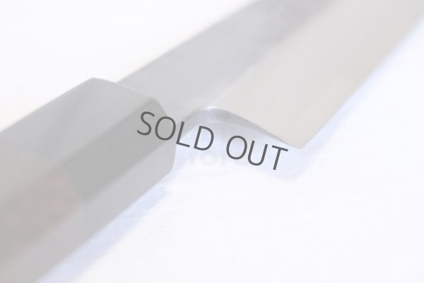 Photo8: Takayuki Iwai Blue 2 steel Ibuki Kurouchi black finish Kiritsuke Sashimi knife 270mm