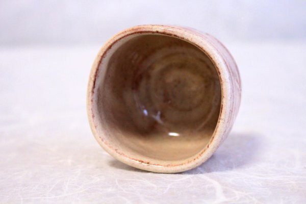 Photo2: Hagi ware Senryuzan climbing kiln Japanese pottery sake cup sen batsu H5.5cm