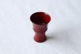 Photo9: Japanese Echizen Urushi lacquer jinoko shu red sake cup bajohai D64mm 60ml
