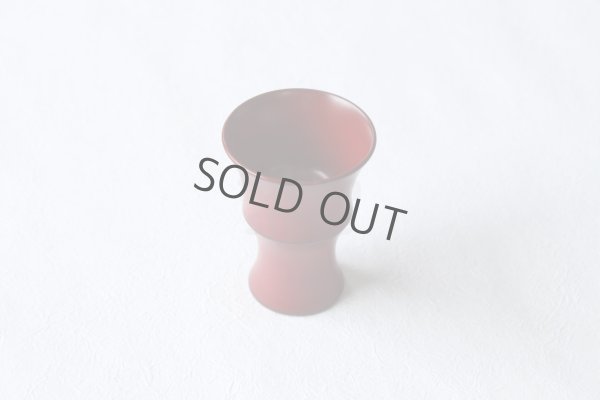 Photo9: Japanese Echizen Urushi lacquer jinoko shu red sake cup bajohai D64mm 60ml