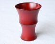 Photo1: Japanese Echizen Urushi lacquer jinoko shu red sake cup bajohai D64mm 60ml (1)