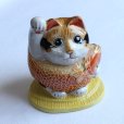 Photo10: Japanese Lucky Cat Kutani Porcelain Maneki Neko yonhachi oukoku H 14.5cm 