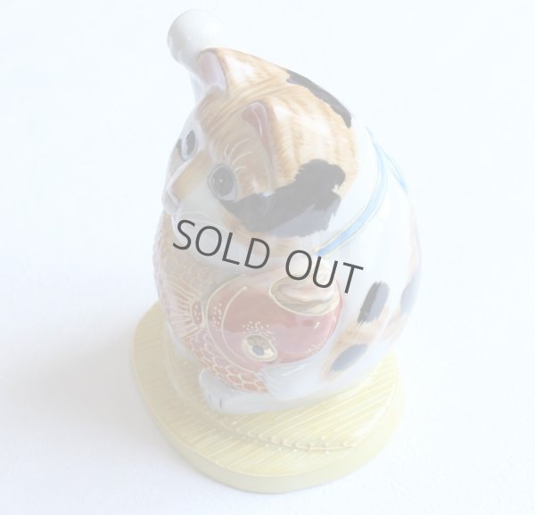 Photo9: Japanese Lucky Cat Kutani Porcelain Maneki Neko yonhachi oukoku H 14.5cm 