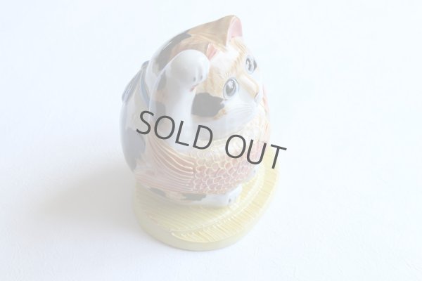 Photo7: Japanese Lucky Cat Kutani Porcelain Maneki Neko yonhachi oukoku H 14.5cm 